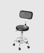 Black Round Seat Stool With Backrest CH-7083B